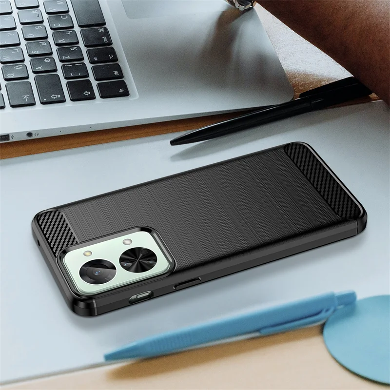 For OnePlus Nord 2T Case Cover For OnePlus Nord 2T Funda Shell Shockproof Soft Carbon Fiber Phone Bumper For OnePlus Nord 2T