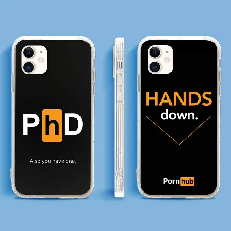 

Pornhub Phone Case For iPhone 13 12 11Pro Max 11 XR XS Max X Mini 8 7 6 SE 2020 Soft Transparent Cover