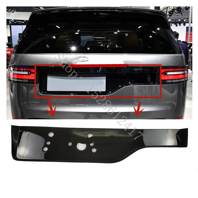 

Car License Plate Tail Lift Gate Molding For Land Rover Discovery 5 LR5 2017-2020 Black Rear Trunk Lid Tag Number Panel Holder