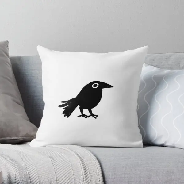 

Crow Doodle Printing Throw Pillow Cover Comfort Decor Anime Car Fashion Decorative Square Home Throw Pillows not include