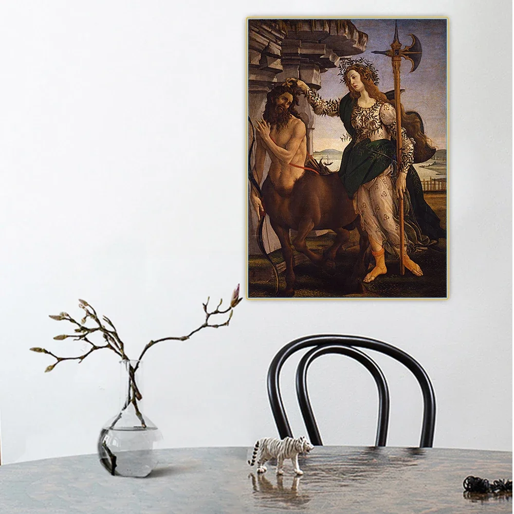 Цитон Сандро Боттичелли 《Паллас и центур》холст Картина маслом Плакат Настенный