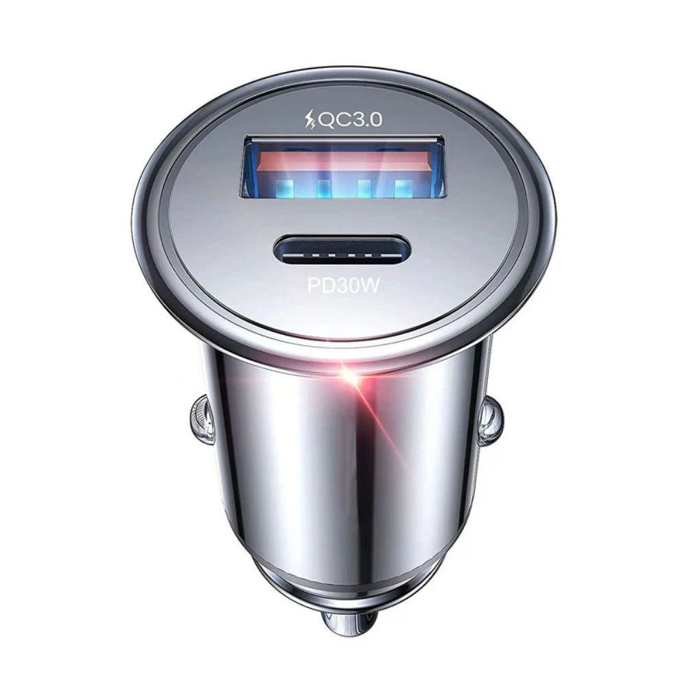 Автомобильное зарядное устройство с двумя портами USB C 48 Вт адаптер питания для