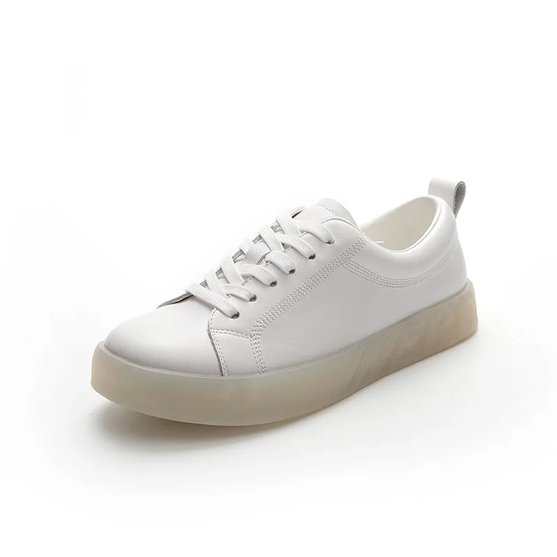 

Женские маленькие белые туфли из воловьей кожи, на шнуровке, мягкая подошва, повседневная обувь для скейтборда, первый слой, весна-осень