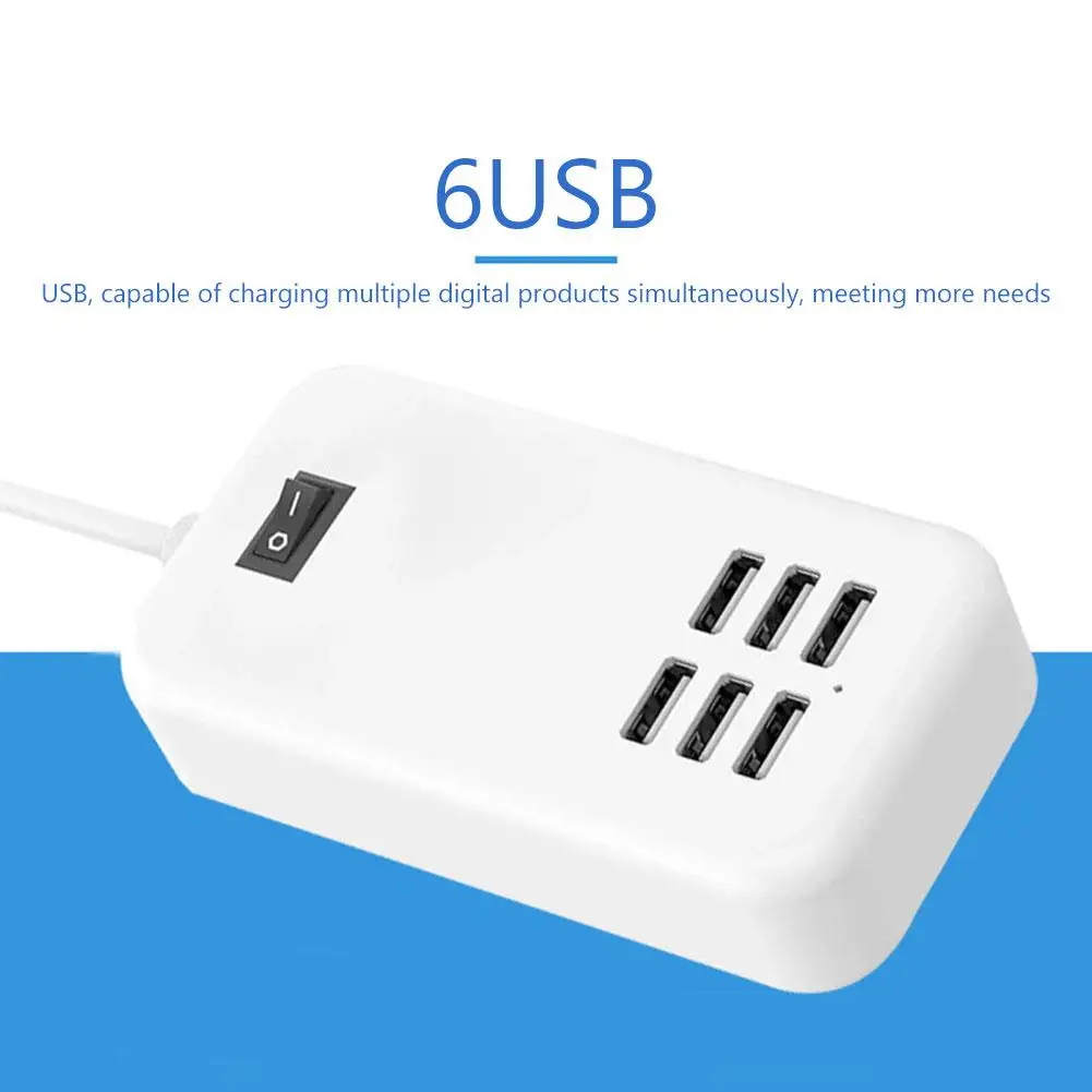 Зарядное устройство настенное на 6 портов 30 Вт