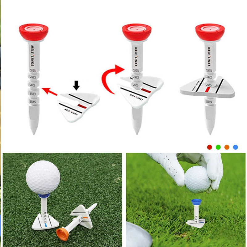 

Free Shipping 1/4Pcs Golf Tee with Package Golf Seats with Set Internet Celebrity Plastice Tee for Golfer Gift Height Adjusted