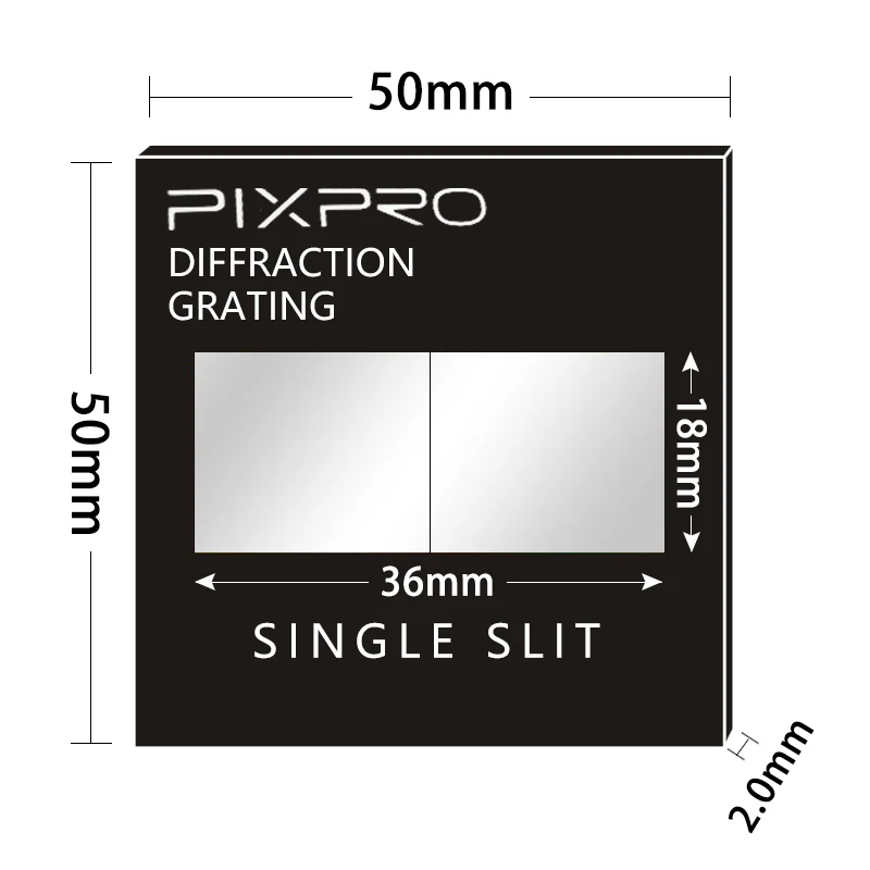 1 шт., 50*50*2 мм, голографическая дифракционная решетка, линза, трансмиссионное зеркало, зеркало с одним щелом, двойная щелевая обучающая демонстрация