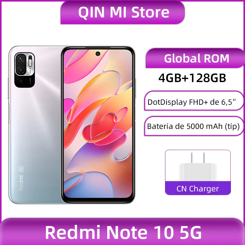 Смартфон Xiaomi Redmi Note 10 128 ГБ/256 ГБ 7 нм 700 дюймов двойная камера 48 МП 90 Гц FHD + DotDisplay 5000
