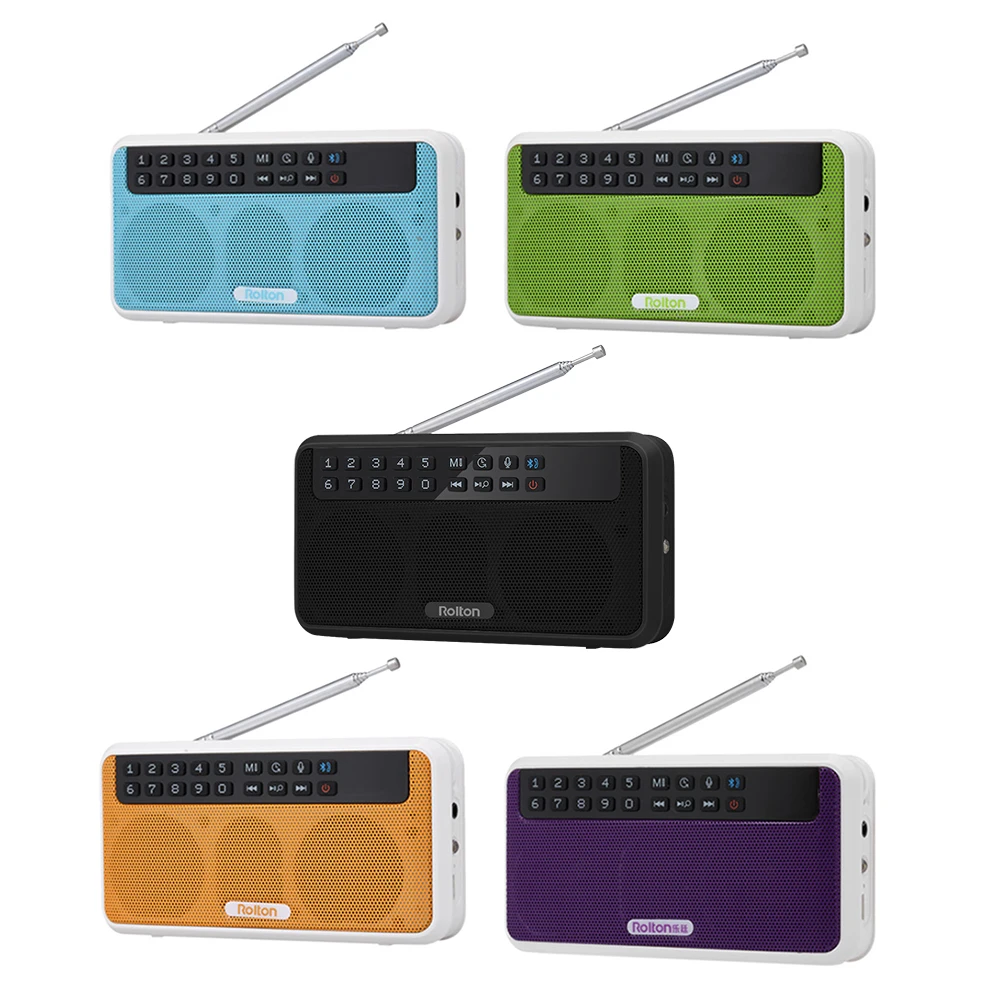 

Стереоколонка Rolton E500 HiFi, Портативный беспроводной Bluetooth сабвуфер, музыкальный MP3-плеер с TF-картой, FM-радио