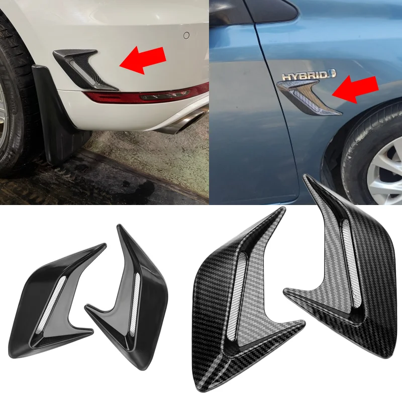 

Carbon Fiber Universal Car Shark Gills Fender Side Air Flow Outlet Vent Decoration Sticker Trim Cover Decal Car Styling