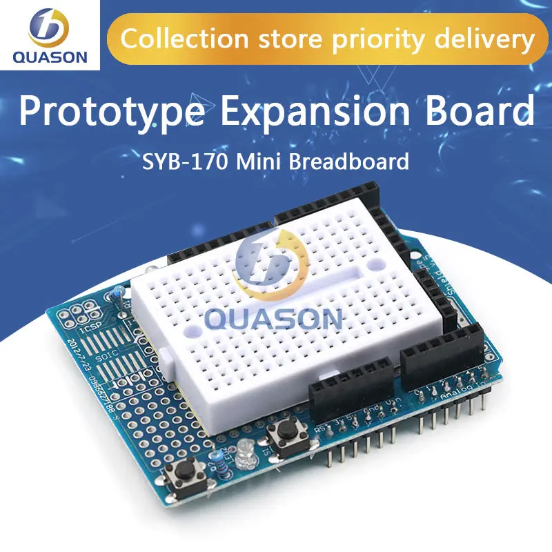 

10pcs UNO ProtoShield prototype expansion board with SYB-170 mini breadboard based For ARDUINO UNO ProtoShield