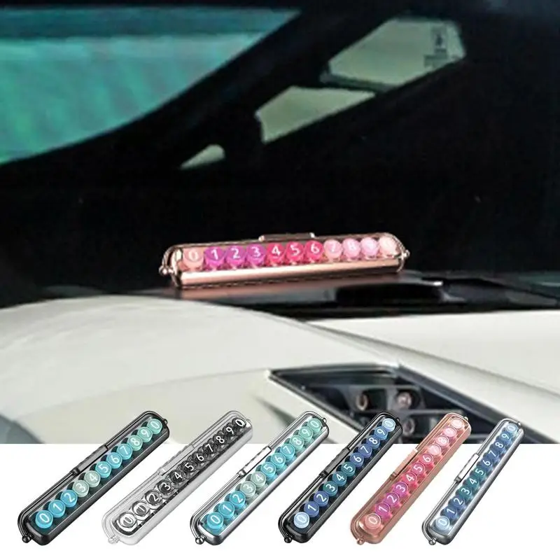 

Car Temporary Parking Card Universal Automobile Rotate Phone Number Plate Stickers Park Stop In Car Styling Auto Accessories
