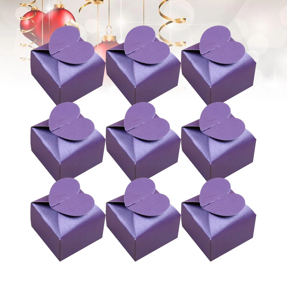 

50 Pcs Paper Candy Containers Wedding Cookie Box Gift Bridal Bags Boxes Pocket Favor Valentines Chocolate Heart