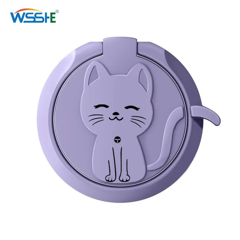 

Cute Cat Cell Phone Ring Holder Stand 360° Degree Rotation Clear Finger Grip Kickstand Compatible IPhones or Phone Case