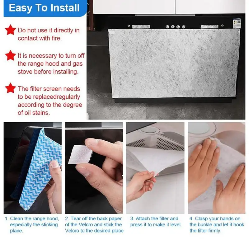 Фильтрующая бумага для вытяжки 10 м нетканые маслопоглощающие листы с 8 магнитами