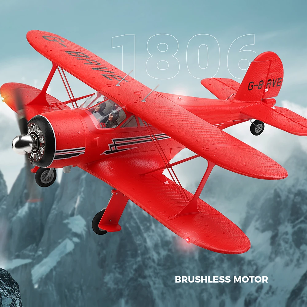 WLtoys XK A300 Beech-D17S RC Plane Double Wings Remote Control Airplane 3D6G 1806 Brushless Motor Aircraft Toys for Kids Adults