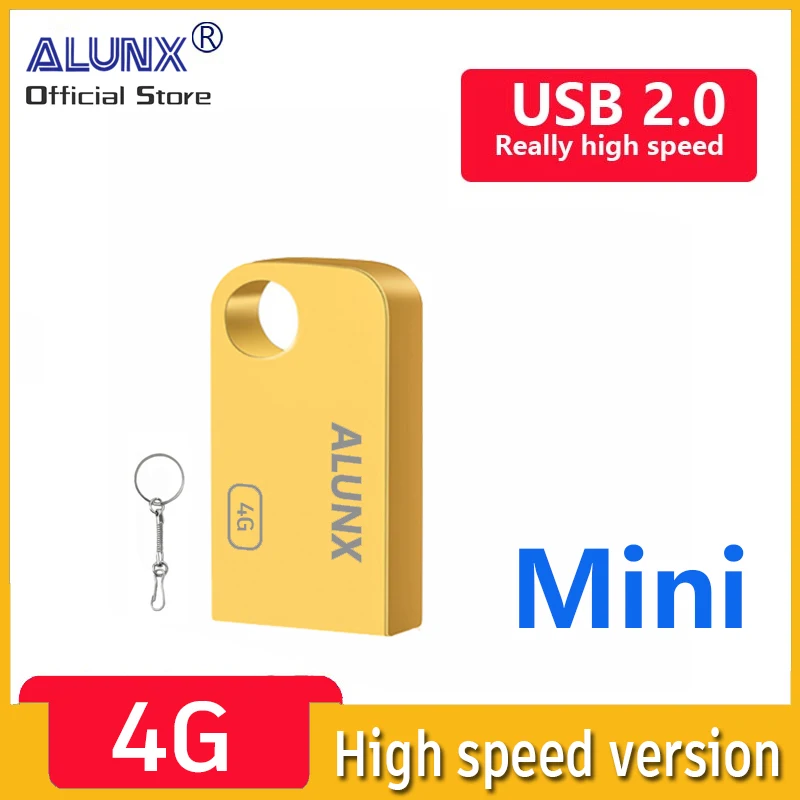 ALUNX 100% Genuine Pendrive 128Gb Memory Stick 32Gb 4Gb Metal Usb Flash Drive 128Gb Pen Drive 64 Gb 8Gb Usb Stick 16 Gb images - 6