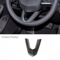 for cadillac ct5 real carbon fiber car steering wheel u shaped frame decorative cover sticker interior decoration accessories