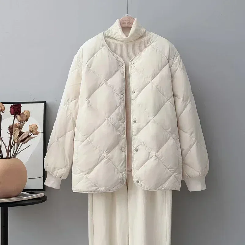 Осенне-зимняя женская пуховая куртка из хлопка