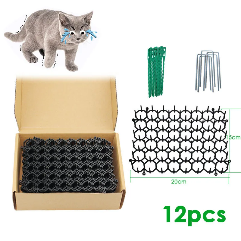 

Round Head Anti Cat Spikes Cover Scare Cat Away Mat Spikes Straps High Quality Dog Pigeons Control Garden Anti-Cat Repellent