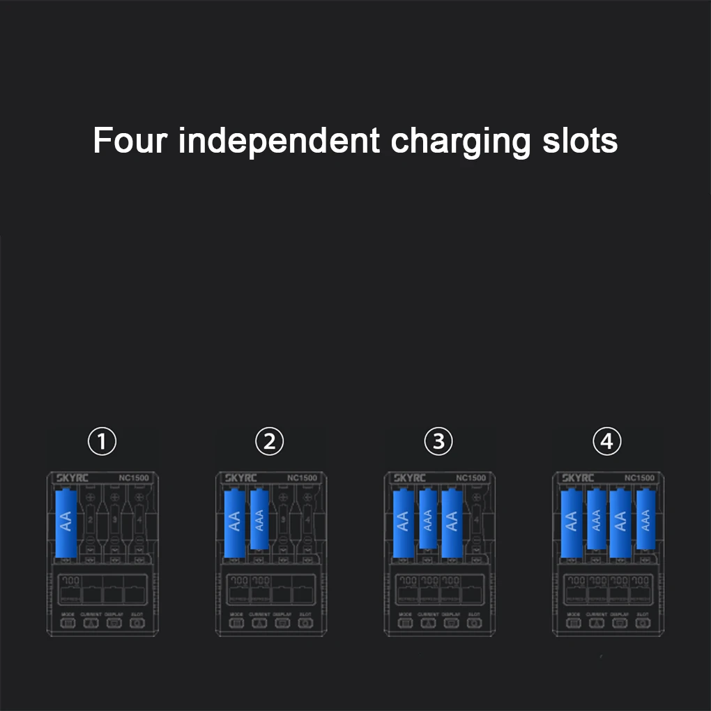 Эффективная зарядка SkyRC NC1500 активирует батареи AA/AAA продлевает срок службы делая