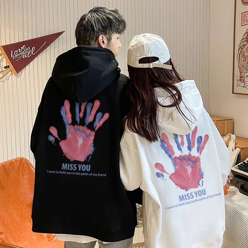 Толстовка женская с капюшоном тонкое утепленное свободное художественное