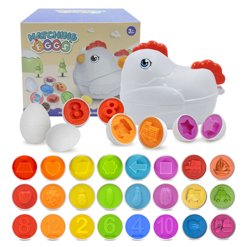 

Baby Learning Color Learning Educational Toys Early Education Assembly Puzzle Game Shape Pairing For 3-6 Years Old Eggs Toys