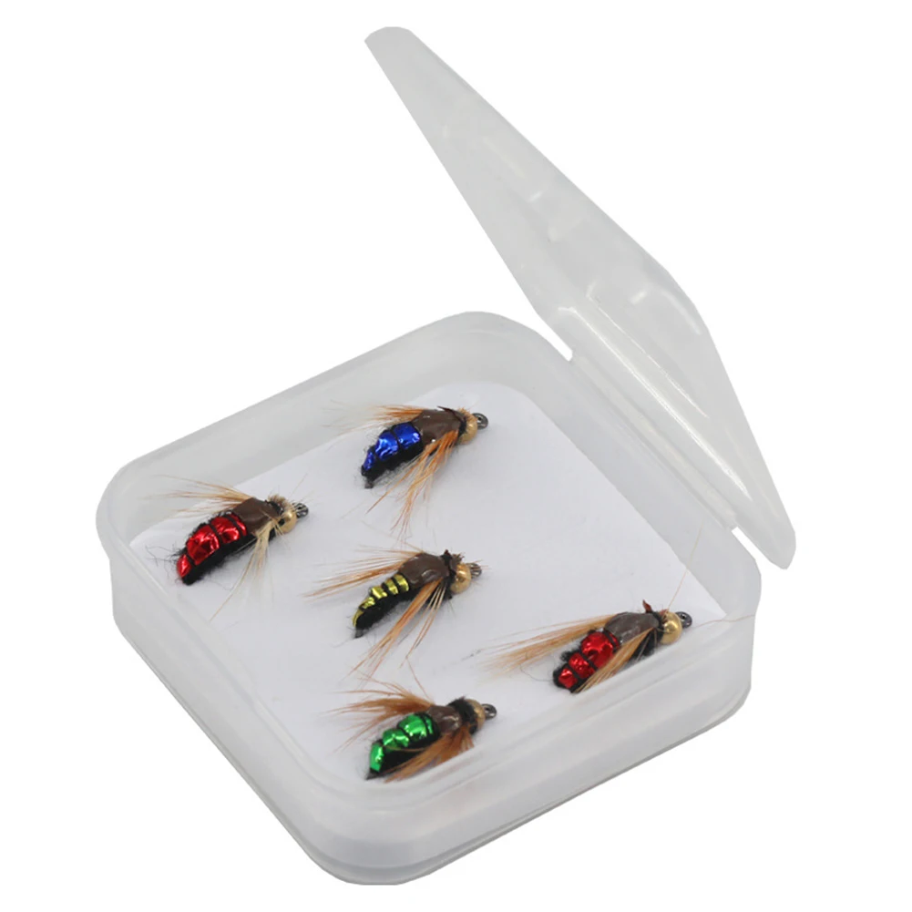 

5/10/40pc Fly Hooks Flies Insect Lures Bait Fly Fishing Decoy Bait Fish Hook With Sequins Horse Mouth Carp Fishing Accessories