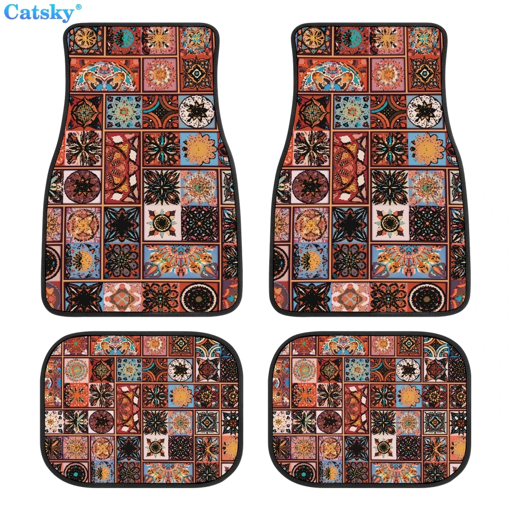 

Напольные коврики для автомобиля в этническом стиле, коврики для автомобиля в стиле хиппи, аксессуары для автомобиля в стиле ретро