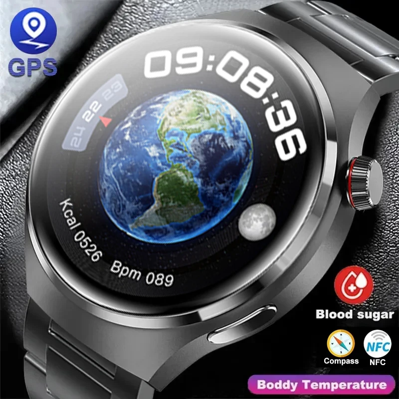 

Fashion New NFC Smart Watch Men GT4 Pro HD Voice Calling Sports Watches Compass GPS Tracker Waterproof SmartWatches For android