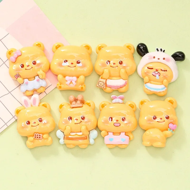 10 шт. мультяшный милый сливочный медведь самодельный кремовый клей для телефона