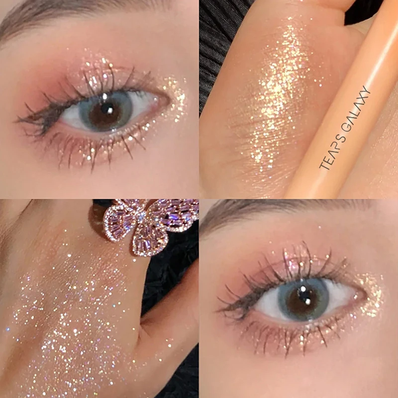 

Makeup Diamond Glitter Eyeshadow Pencil Waterproof Shimmer Lying Silkworm Pen Long Lasting Highlighter Stick Shiny Eyeliner