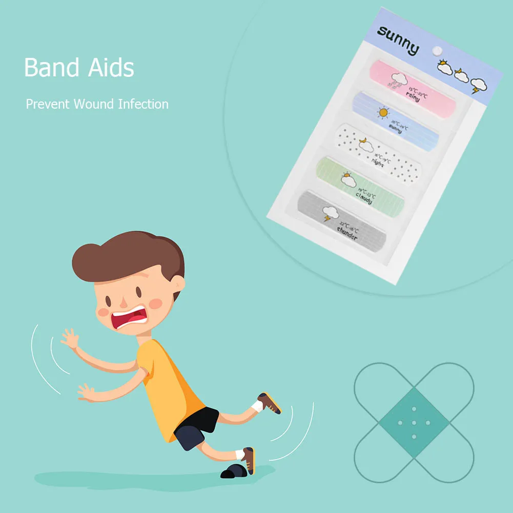 

5pcs/Bag Practical Cartoon Cute Band First Aid Kit Kids Durable Multi-functional Waterproof Wound Adhesive Bandages