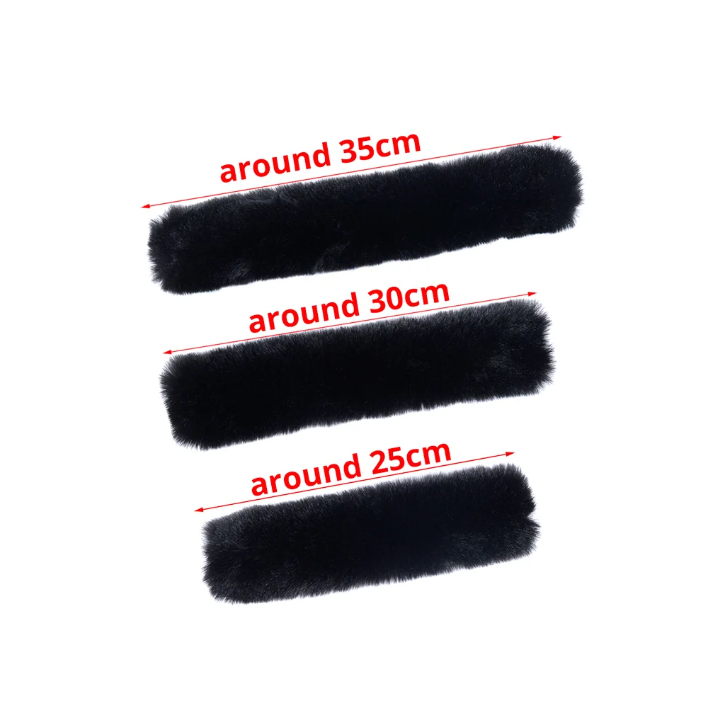 Tanqu Universal Fur Furry Hook Loop Fastener Sleeves Cable Cover for Leather Rope Handles for O Bag Obag Women Shoulder Handbag