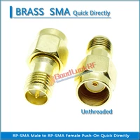 dual rp sma rp sma male to rpsma rp sma female push on quick directly cable antenna socket brass straight rf connector adapter
