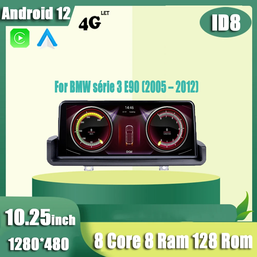 

Автомобильный мультимедийный плеер, автомагнитола на Android 12, с экраном 10,25 дюйма, GPS, DSP, Carplay, Wi-Fi, для BMW Series 3 E90 (2005 - 2012)