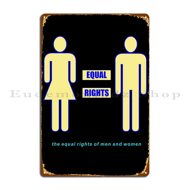 

Металлический знак с равными правами, железный Настенный декор для паба, кинотеатра, фреска, жестяной знак, плакат