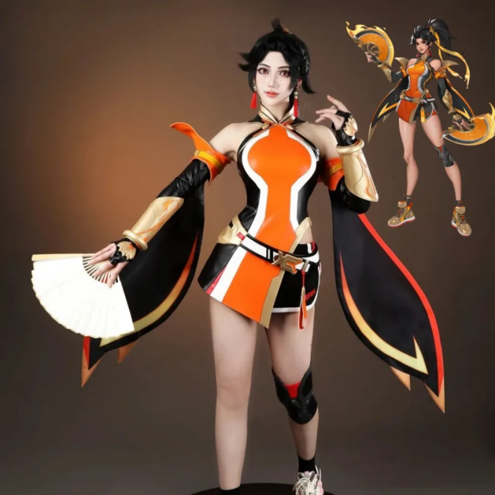 Фото Костюм для косплея Overwatch Anran Ye (оригинальный скин), полный комплект с аксессуарами и реквизитом, для взрослых женщин, на Хэллоуин, Комик-Кон, карнавал №1