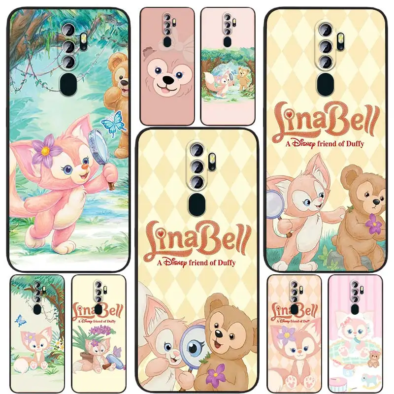 

Cute Disney LinaBell Phone Case Black For OPPO Find X5 X3 X2 Neo Lite A74 A76 A72 A55 A54S A53 A53S A16S A16 A9 A5 5G