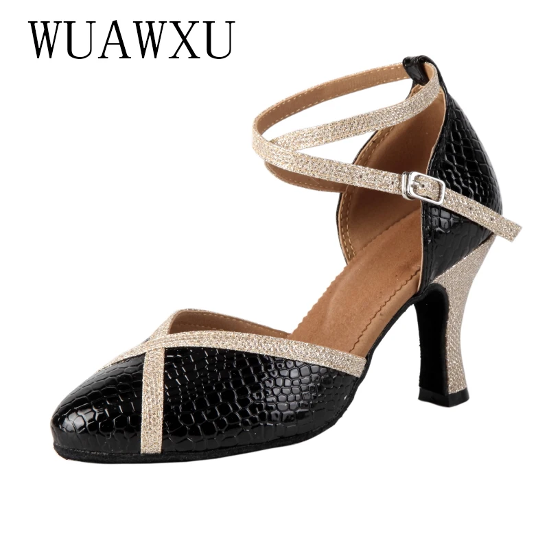 Новинка черные танцевальные туфли NATASHA сменные текущие женские для взрослых