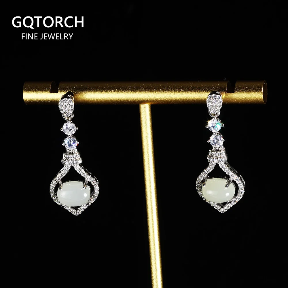 

Женские серьги из серебра 925 пробы с натуральным камнем