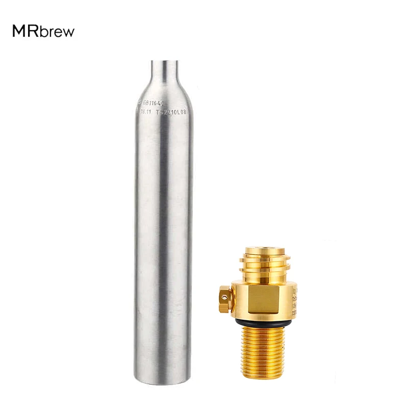 

0.6L Aluminum CO2 Air Tank Safety Explosion-proof High Pressure Soda Bottle Filling Tank Cylinder With Tr21*4 Valve