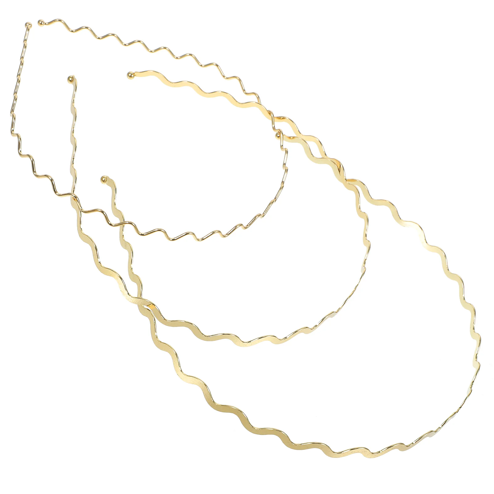 

3 шт., женские металлические волнистые повязки на голову