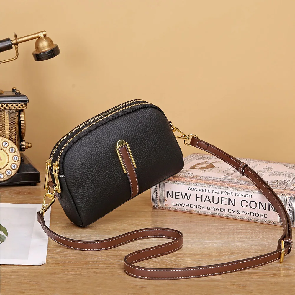Crossbody Bags Two Compartments Zip Purse 2023