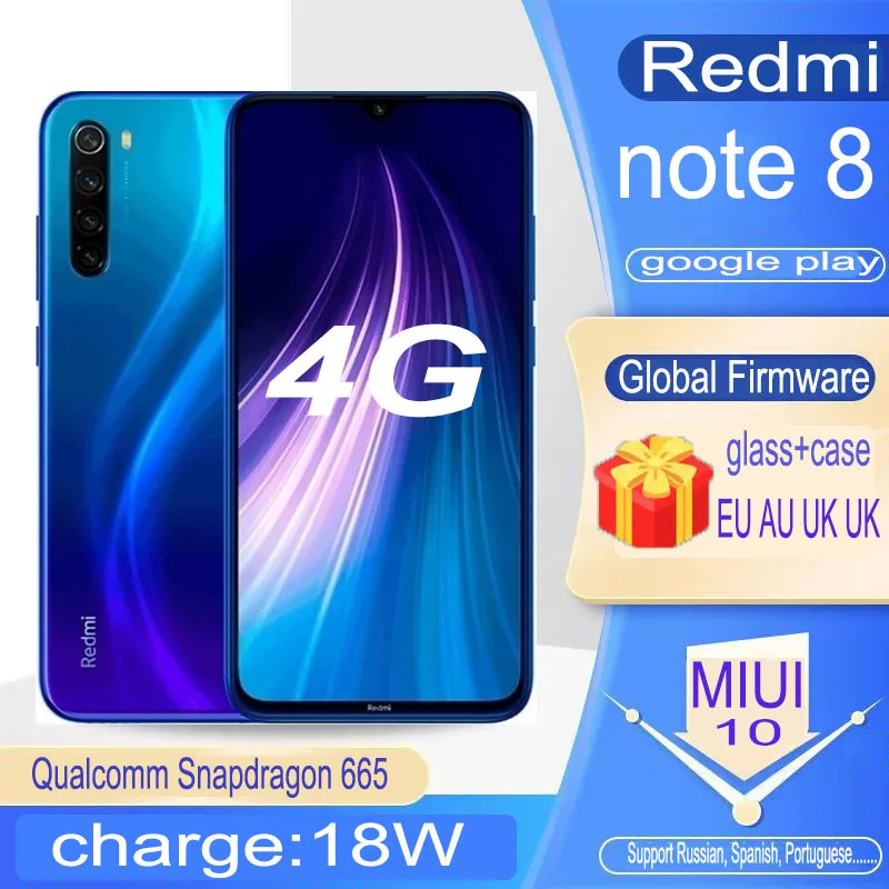 redmi Note 8 celular Smartphone xiaomi Snapdragon 665 48MP 4000mAh 18W Fast Charge global version full netcom android