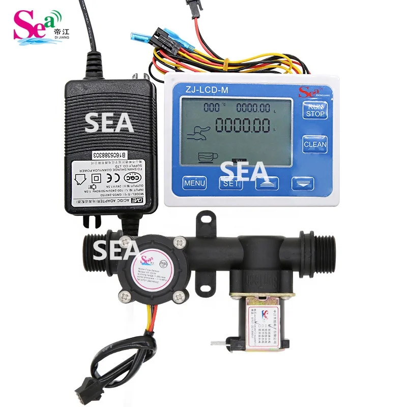 

Filling Machine Quantitative Control Meter LCD-M Display Meter With DN15 Integrated Circle Solenoid Valve Flow Sensor