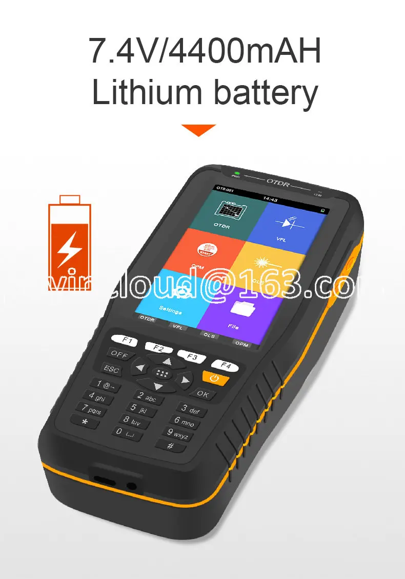 Смарт-рефлектометр OTDR 24/22dB 1310/1550nm оптический рефлектометр TM290D с временным