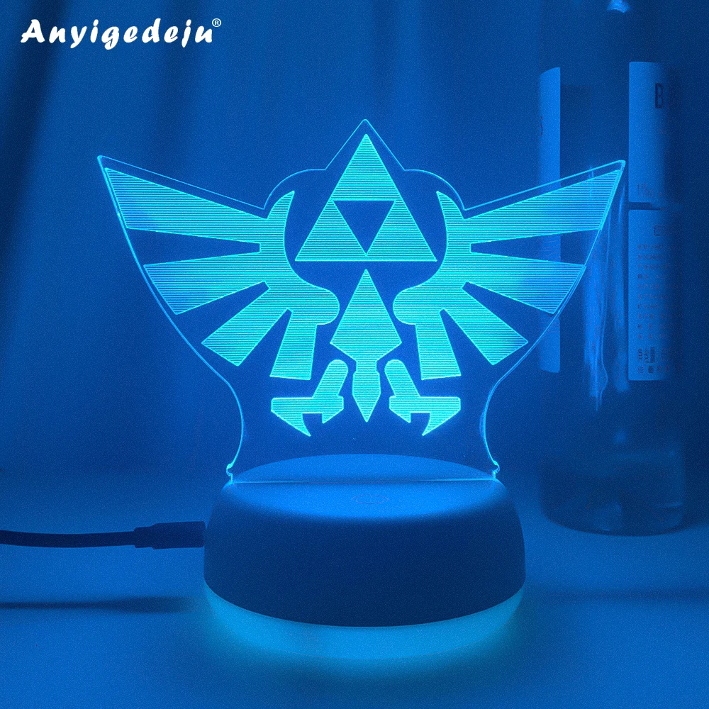 

Gaming Room Link to The Past Mark Symbol 3D Led Night Lights Birthday Gift for Friends RGB Neon Lava Lamp Table Desk Decoration