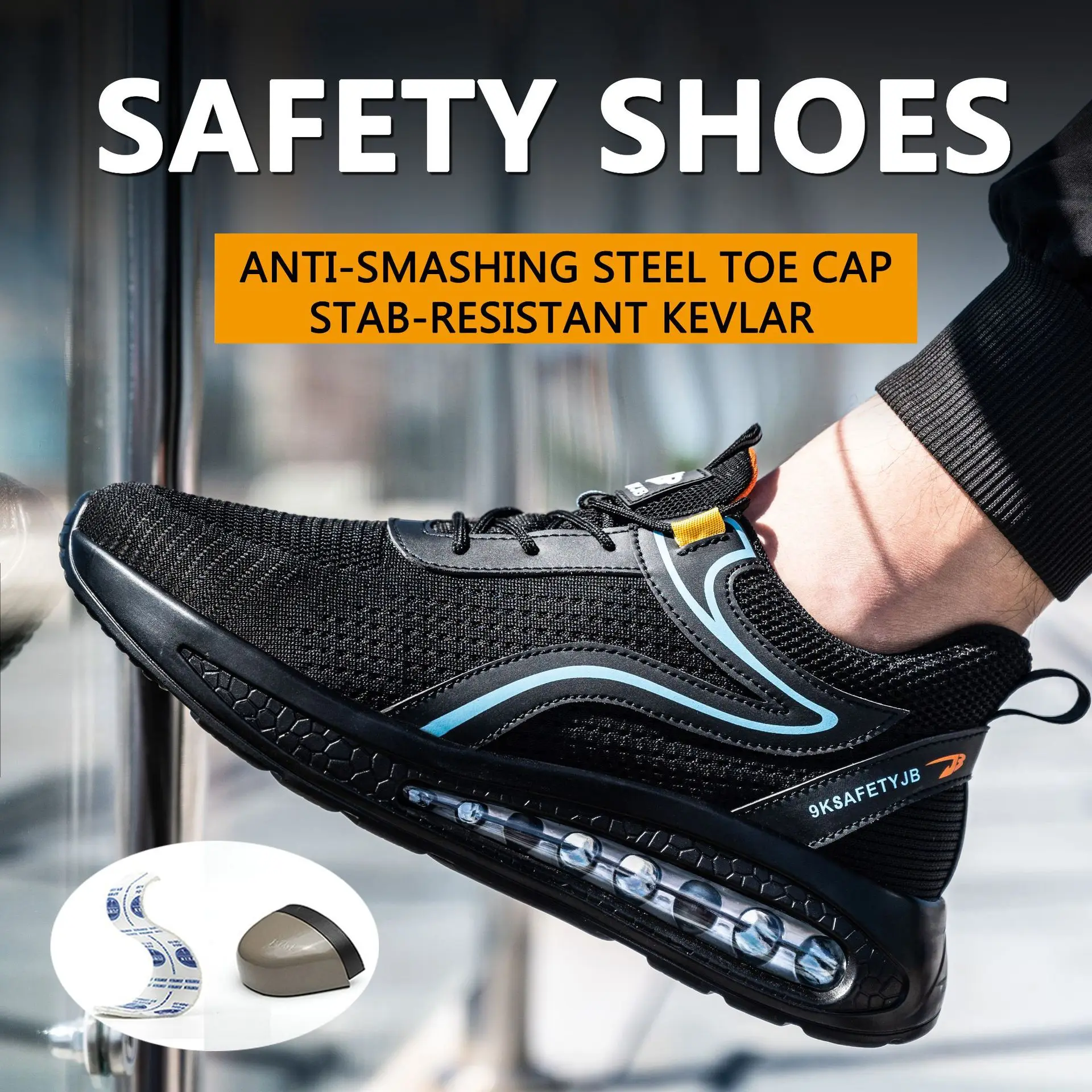 

Work Shoes Men Women Work Sneakers Breathable Steel Toe Boots Lightweight Safety Shoes Boots Anti-Puncture Indestructible Shoes