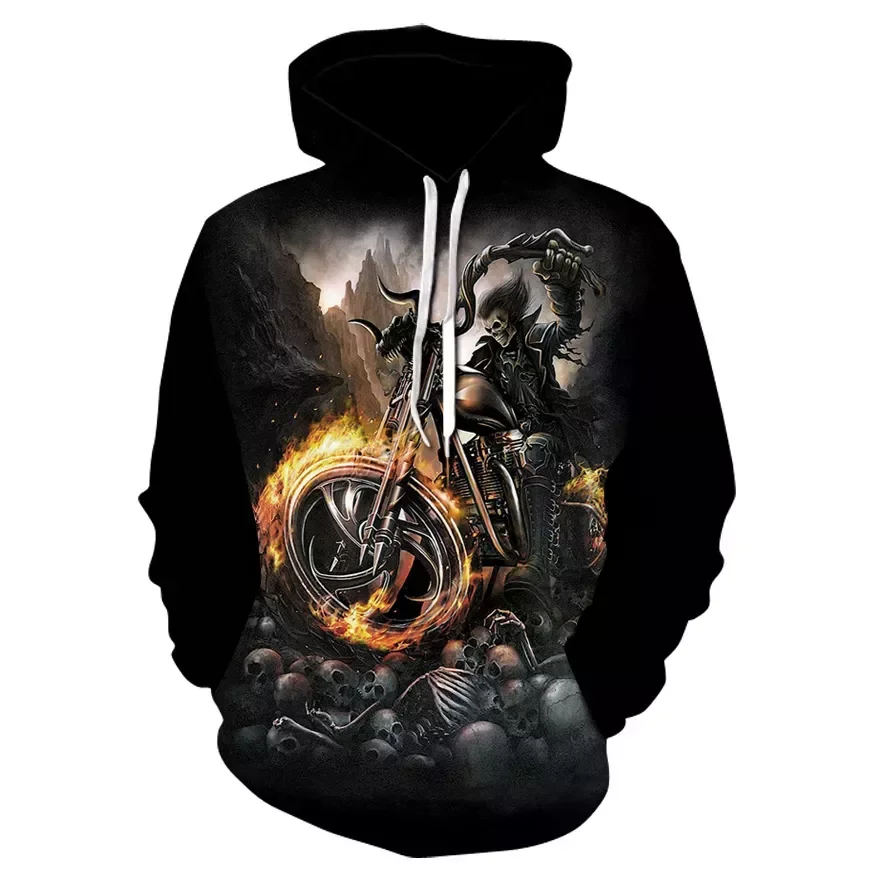 

NEW IN New2022 skull print hoodie for men for spring/fall 2020 long-sleeved hip hop harajuku sweatshirt hoodie for men and women