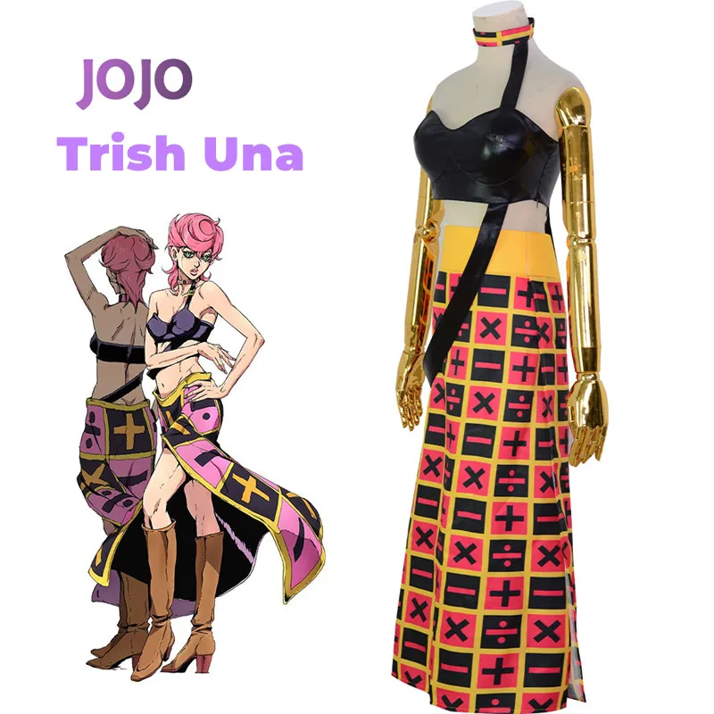 

Anime JoJo's Bizarre Adventure Cosplay Jumpsuit Trish Una Skirt Narancia Ghirga Jolyne Cujoh Cosplay Halloween Party Costume
